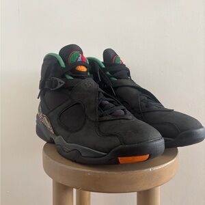 Nike Black and Green Sneakers